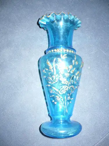 Bohemian Glass Vase blau  (41) Preis reduziert