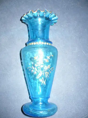 Bohemian Glass Vase blau  (41) Preis reduziert