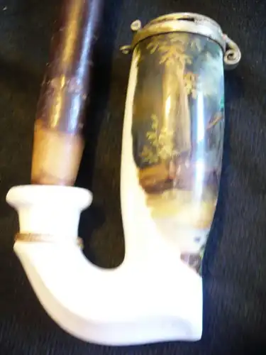 Pfeife mit Porcellankopf  (93) Preis reduziert