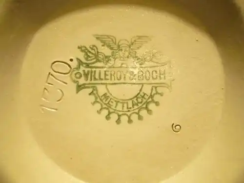 Krug mit Spruch Villroy & Boch ca. von 1900   (222) Preis reduziert