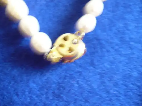 Süßwasser Perlenkette mit vergoldetem Verschluss (273)
