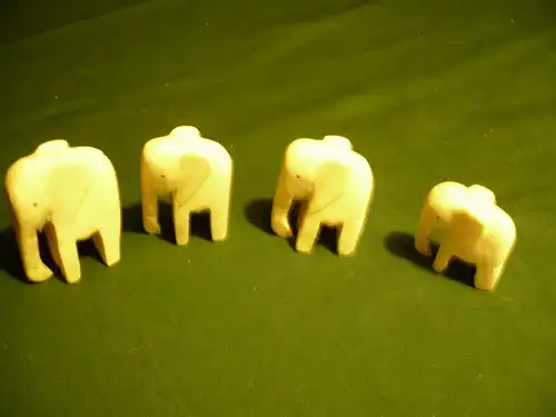 4 Elefanten aus Bein  (359)  Preis reduziert