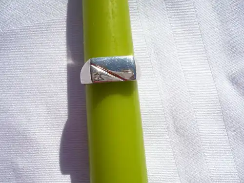 Silber-Ring mit kleinem Diamanten (383) Preis reduziert