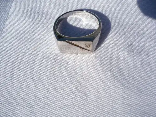 Silber-Ring mit kleinem Diamanten (383) Preis reduziert