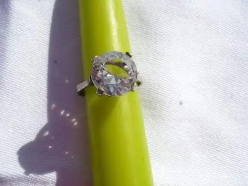 Silber-Ring mit klarem Stein (391) Preis reduziert