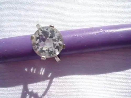 Silber-Ring mit klarem Stein (391) Preis reduziert