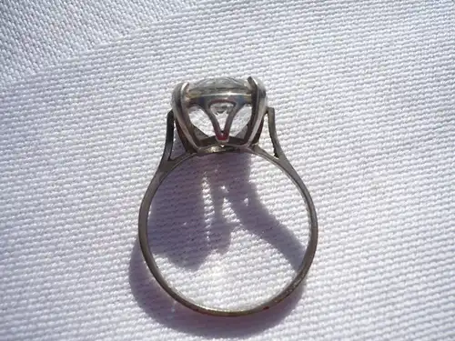 Silber-Ring mit klarem Stein (391) Preis reduziert