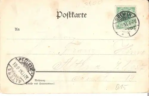 Gruss aus Bremen v. 1898 Totalansicht (AK015)