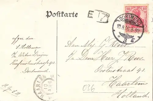 Dortmund v. 1906 Anlagen der Funkenburg (AK036)