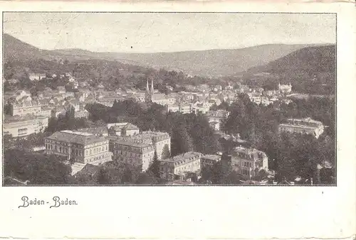 Baden-Baden v. 1903 Teil-Stadt-Ansicht (AK037)