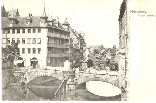 Nürnberg v. 1904 Museumsbrücke (AK038) 