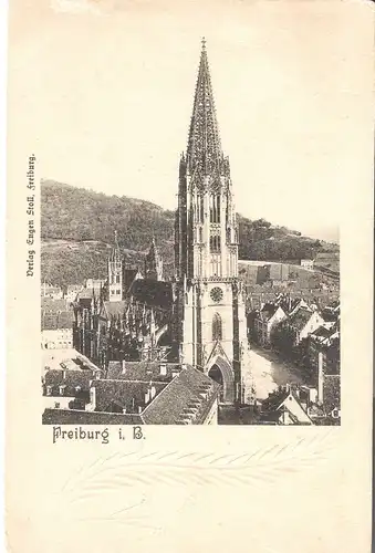 Freiburg v. 1904 Teil-Stadt-Ansicht (AK046)