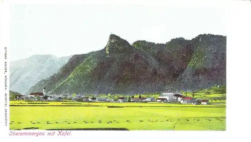 Oberammergau v. 1904 Teil-Stadt-Ansicht mit Kofel (054) 