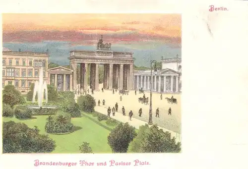Berlin von 1903 Brandenburger Thor und Pariser Platz (060)