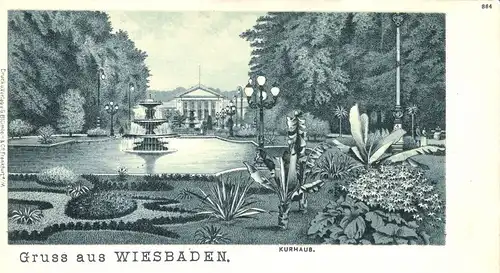 Gruss aus Wiesbaden v. 1904 Das Kurhaus (AK080) 