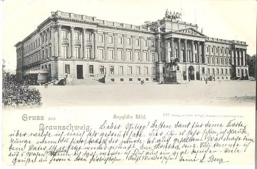 Gruss aus Braunschweig v. 1900 Königliches Schloß (AK086)