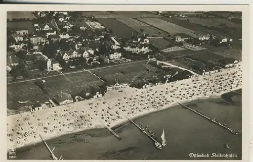 Ostseebad Kellenhusen v. 1936 Dorf und Strandansicht (AK105)