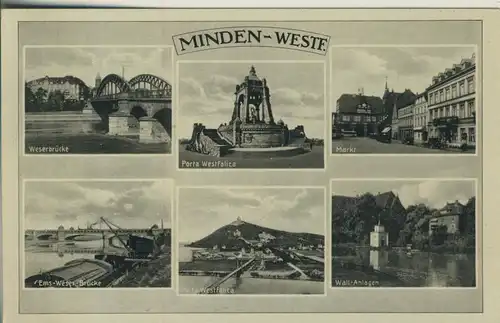 Minden v. 1932 6 Stadtansichten (AK124)