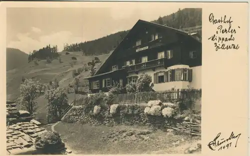 Zillertal v. 1938 Alpengasthof \\\"Perler\\\" (AK137)