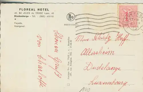 Blankenberge v. 1966 Hotel \\\"Floreal\\\" (AK140)
