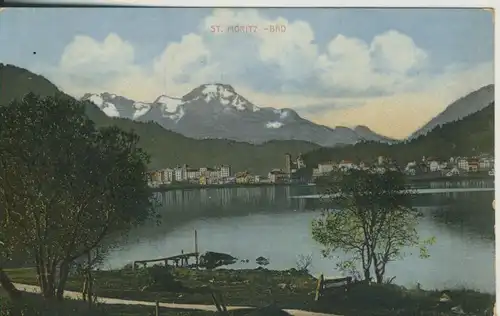 St. Moritz v. 1963 Stadtansicht mit See (AK157) 