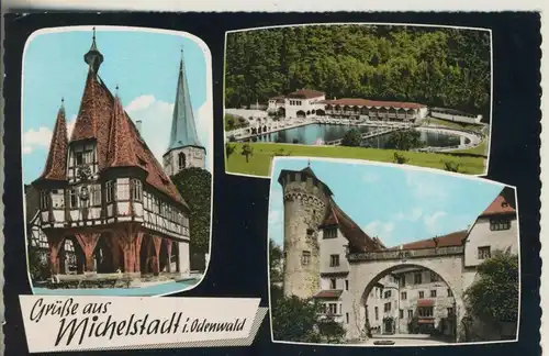 Gruß aus Michelstadt v. 1963 3 Ansichten (AK181)