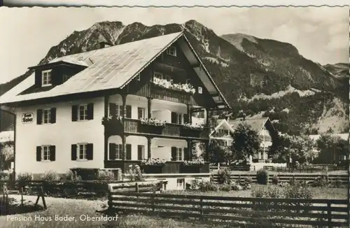 Oberstdorf v. 1960 \"haus Bader\",Bes. A. Schautzgy (AK196) 