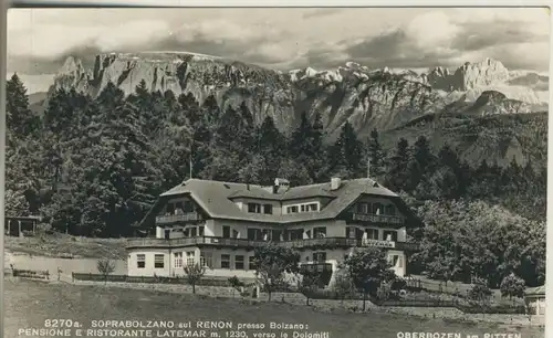 Oberbozen am Ritten v. 1962 Pension und Restaurant \"Latemar\" (AK199) 
