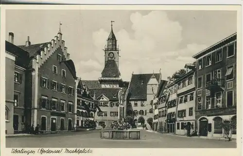 Überlingen v. 1954 Marktplatz (AK303)