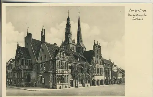 Lemgo-Lippe v. 1950 Das Rathaus mit Strassensicht (AK315)