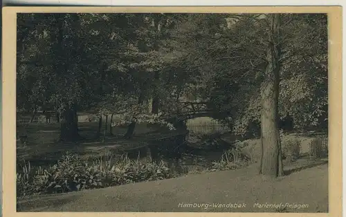 Hamburg-Wandsbek v. 1955 Mariental Anlagen (AK327) 