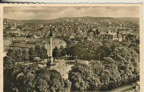 Stuttgart v. 1952 Teil-Stadt Ansicht (AK333) 
