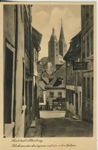 Altenburg v. 1936 Blick von der Amtsgasse mit Gasthof \"Stadt-Dresden\" (AK362)