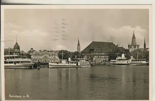Konstanz v. 1955 Hafenpartie (AK374) 