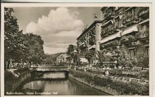 Baden-Baden v. 1952 Hotel Europäischer Hof (AK383)