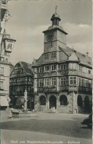 Heppenheim v. 1958 Rathaus (AK392)