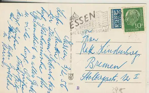 Essen v. 1956 4 Stadtansichten (AK395) 