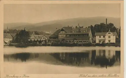 Ilsenburg v. 1934 Hotel \"Zu den roten Forellen\" (AK407)