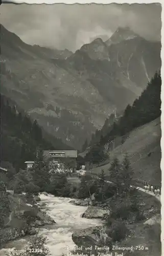 Mayrhofen im Zillertal v. 1958 Gasthof & Pension \"Zillergrund\" (AK408)