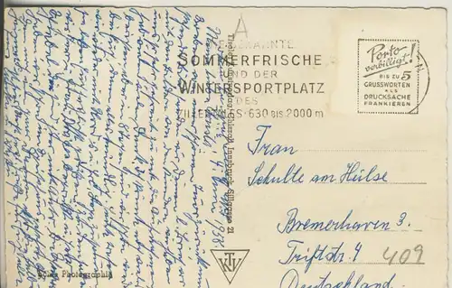 Mayrhofen im Zillertal v. 1958 Gasthof & Pension \"Zillergrund\" mit Brandbergkolm (AK409) 