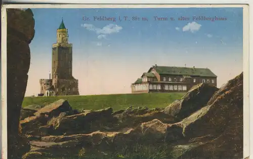 Feldberg v. 1936 Turm und altes Feldberghaus (AK497) 