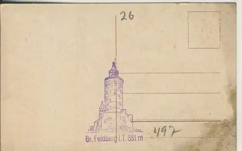 Feldberg v. 1936 Turm und altes Feldberghaus (AK497) 