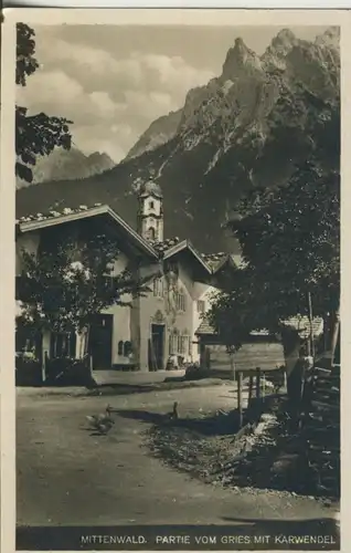 Mittelwald v. 1932 Partie vom Griesmit Karwendel (AK506) 