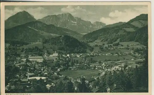Berchtesgaden v. 1935 Teil-Stadt mit dem Untersberg (AK514)