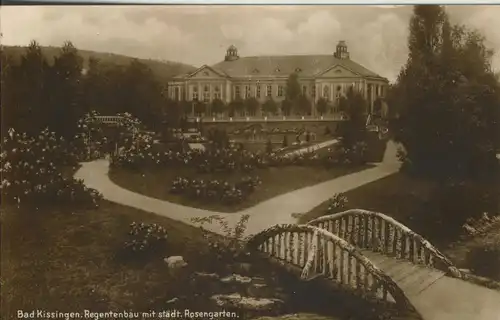 Bad Kissingen v. 1927 Regentenbau mit städt. Rosengarten (AK517) 