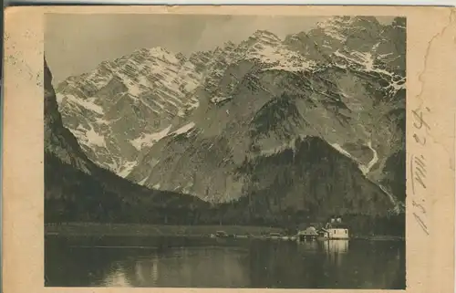 St. Bartholomä am Königssee v. 1924 siehe Foto !! (AK564)