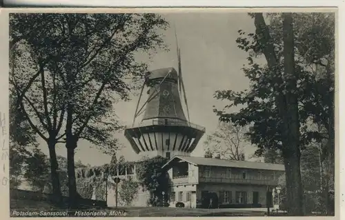 Potsdam v. 1934 Schloß Sanssouci mit Historischer Mühle (AK590)