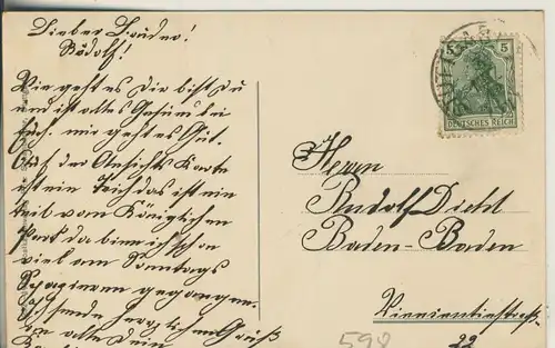 Stuttgart v. 1906 Neues kgl. Hoftheater (AK598)