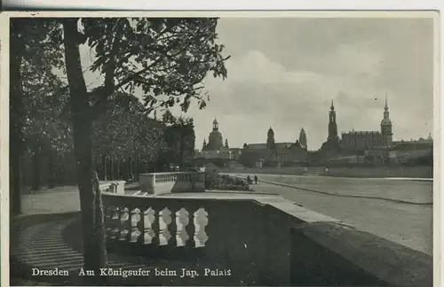 Dresden v. 1936 Am Königsufer beim Jap. Palias (AK601)