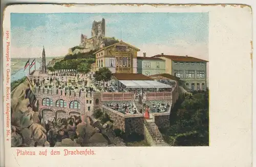 Drachenfels v. 1904 Gasthof auf dem Plateau (AK603)